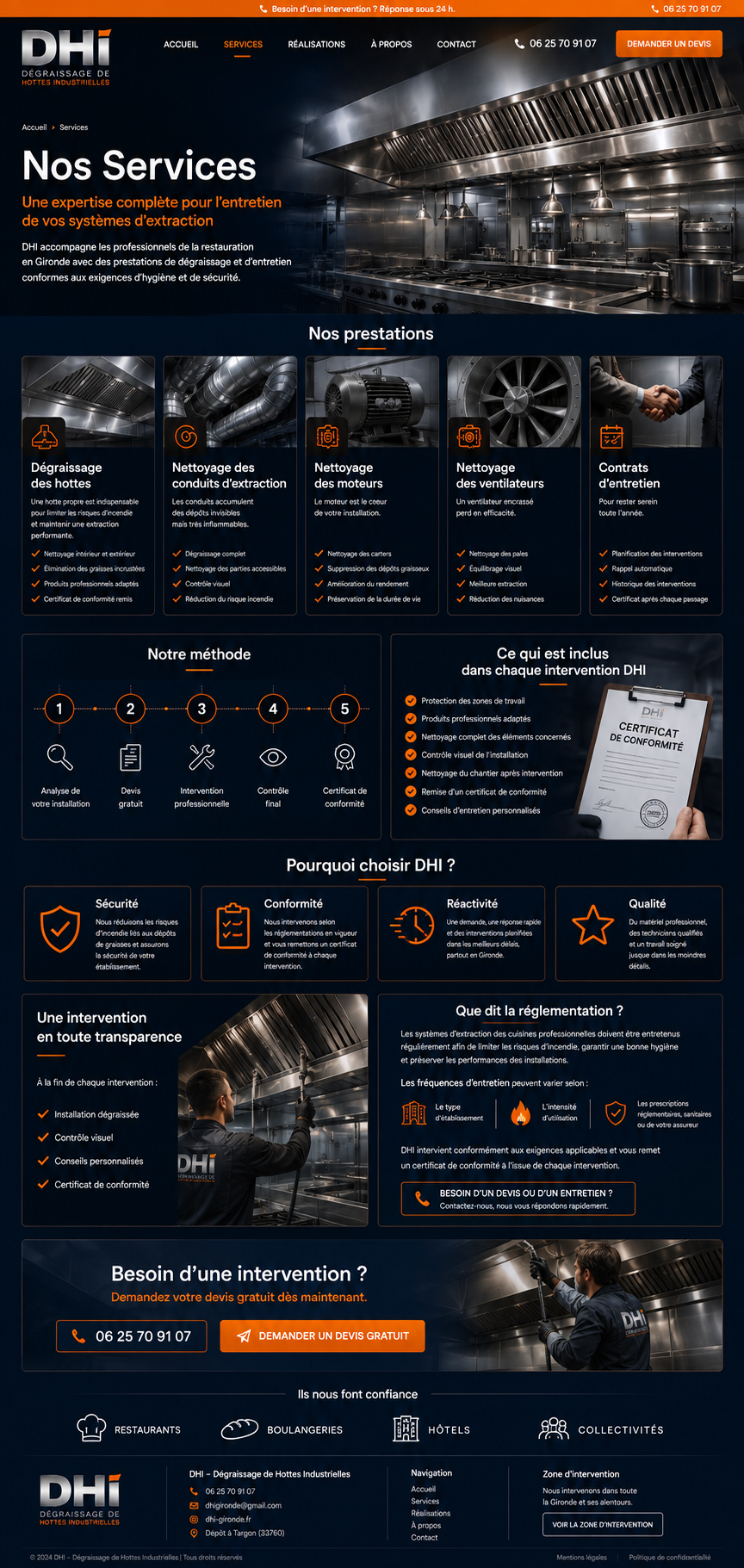 DHI – Dégraissage de Hottes Industrielles
